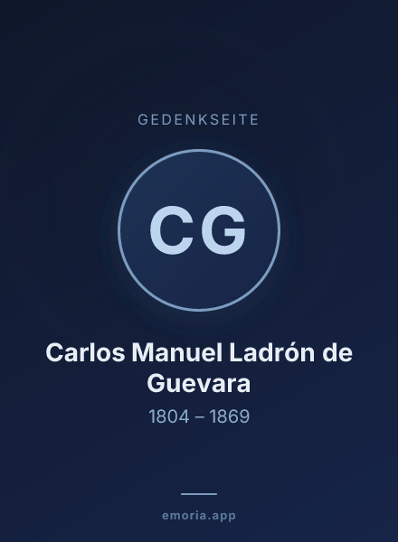 Gedenkportrait von Carlos Manuel Ladrón de Guevara