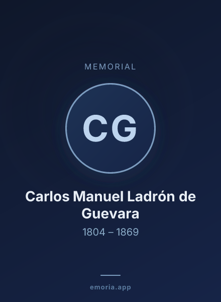 Memorial portrait of Carlos Manuel Ladrón de Guevara