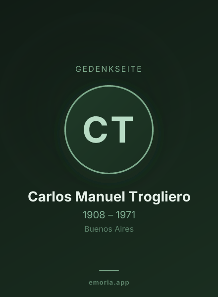 Gedenkportrait von Carlos Manuel Trogliero