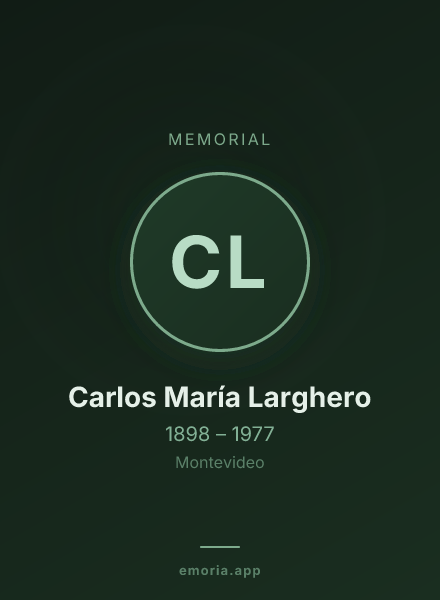 Memorial portrait of Carlos María Larghero