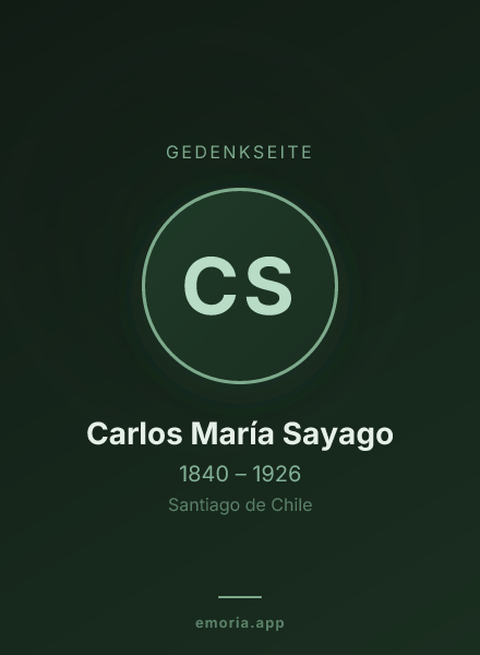 Gedenkportrait von Carlos María Sayago