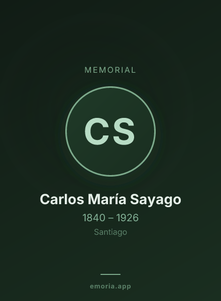 Memorial portrait of Carlos María Sayago