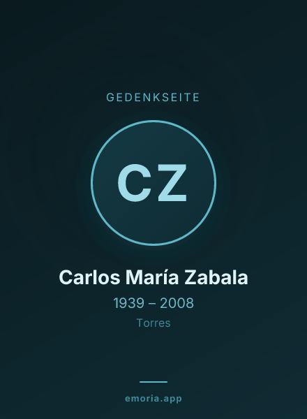 Gedenkportrait von Carlos María Zabala