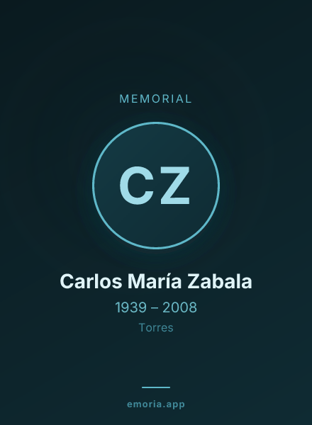 Memorial portrait of Carlos María Zabala