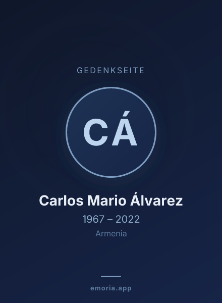 Gedenkportrait von Carlos Mario Álvarez