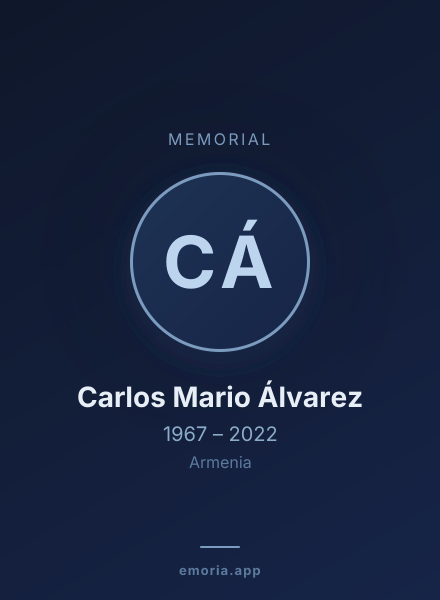 Memorial portrait of Carlos Mario Álvarez