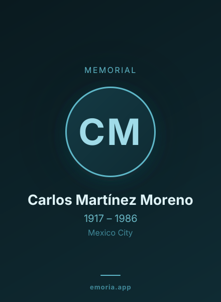 Memorial portrait of Carlos Martínez Moreno