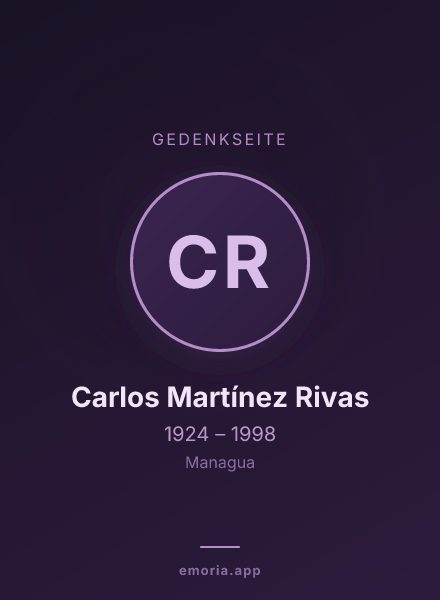 Gedenkportrait von Carlos Martínez Rivas