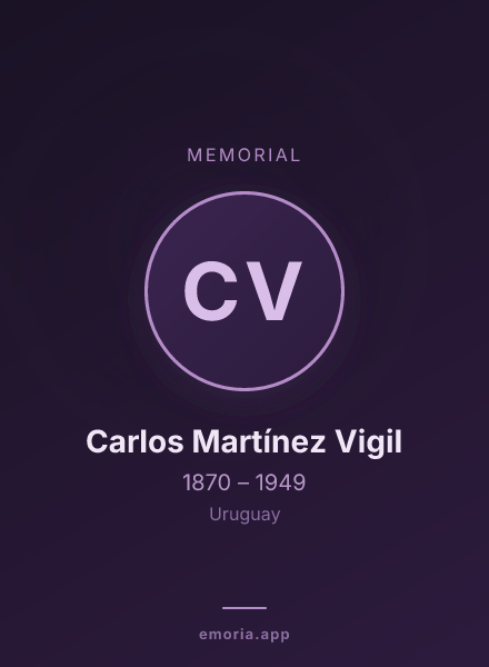Memorial portrait of Carlos Martínez Vigil