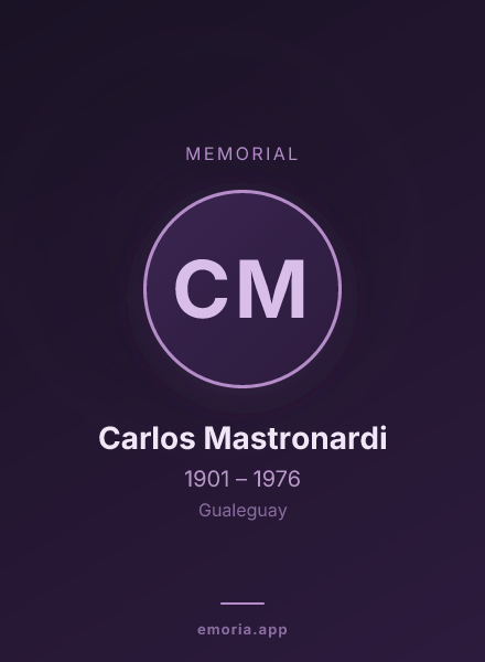 Memorial portrait of Carlos Mastronardi
