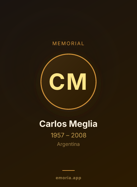 Memorial portrait of Carlos Meglia