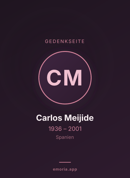 Gedenkportrait von Carlos Meijide