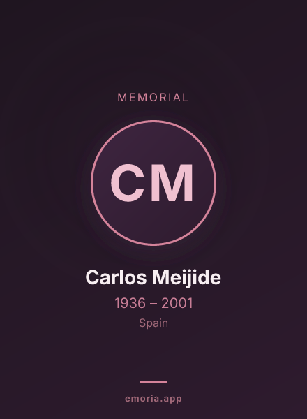 Memorial portrait of Carlos Meijide