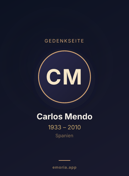 Gedenkportrait von Carlos Mendo