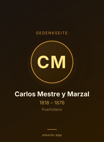 Gedenkportrait von Carlos Mestre y Marzal