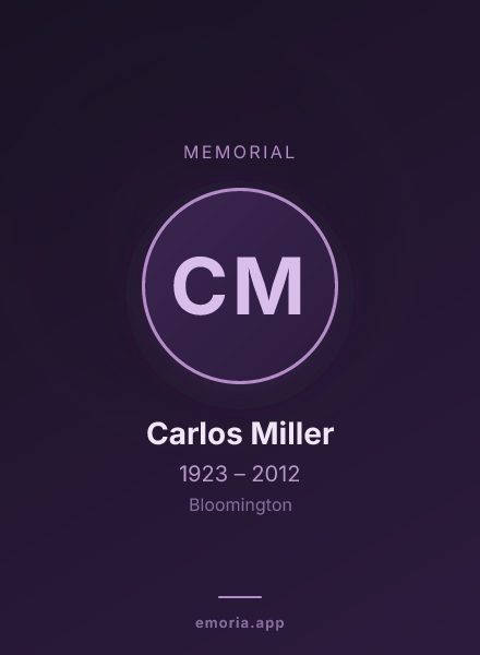 Memorial portrait of Carlos Miller