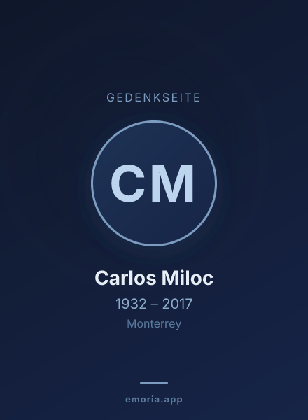 Gedenkportrait von Carlos Miloc