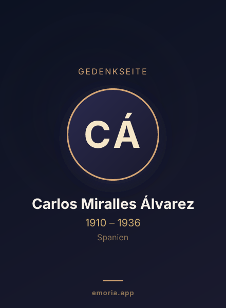 Gedenkportrait von Carlos Miralles Álvarez