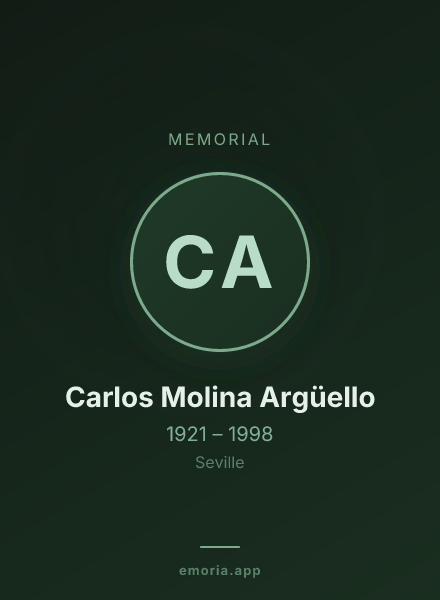 Memorial portrait of Carlos Molina Argüello