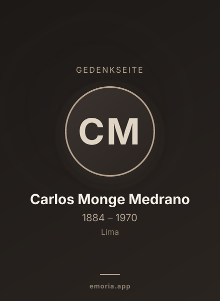 Gedenkportrait von Carlos Monge Medrano