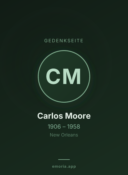 Gedenkportrait von Carlos Moore