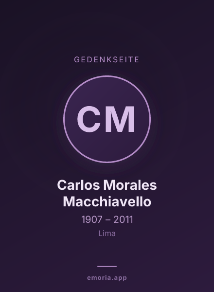 Gedenkportrait von Carlos Morales Macchiavello