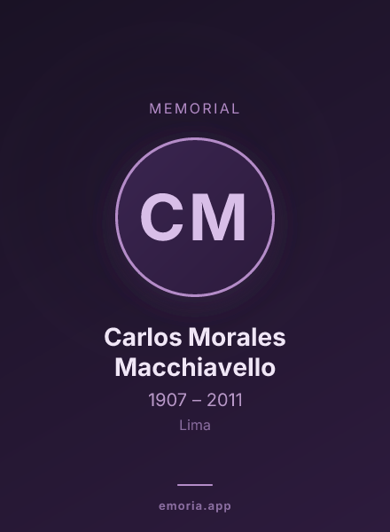 Memorial portrait of Carlos Morales Macchiavello