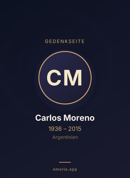 Gedenkportrait von Carlos Moreno