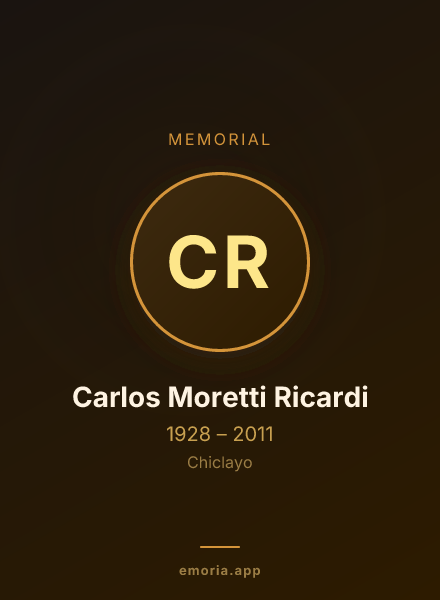 Memorial portrait of Carlos Moretti Ricardi