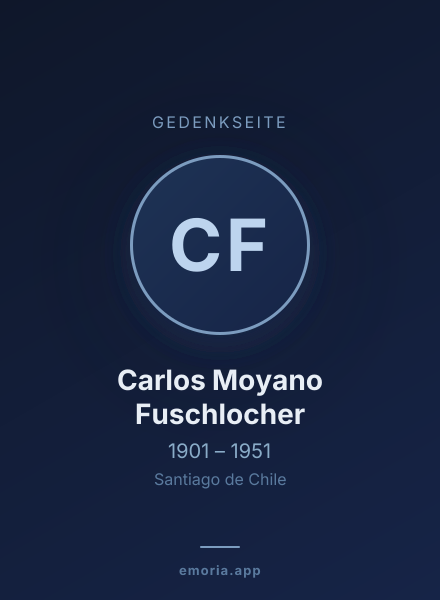 Gedenkportrait von Carlos Moyano Fuschlocher