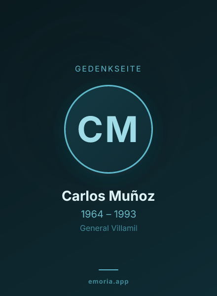 Gedenkportrait von Carlos Muñoz