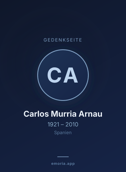 Gedenkportrait von Carlos Murria Arnau
