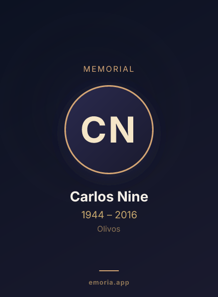 Memorial portrait of Carlos Nine