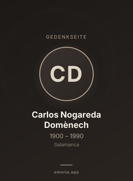 Gedenkportrait von Carlos Nogareda Domènech