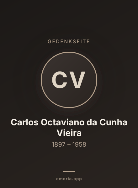 Gedenkportrait von Carlos Octaviano da Cunha Vieira