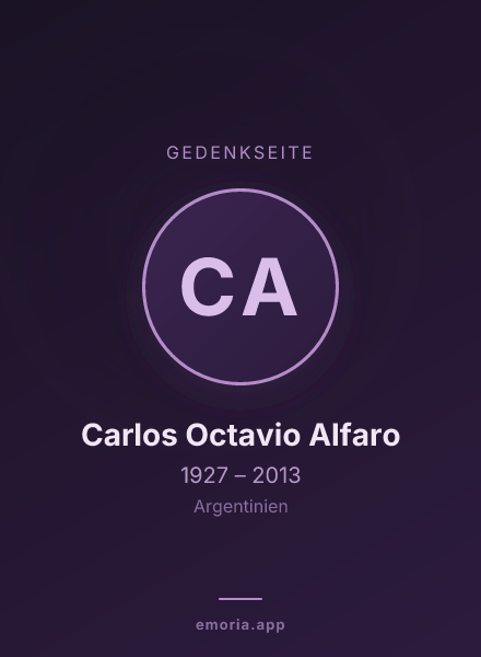 Gedenkportrait von Carlos Octavio Alfaro