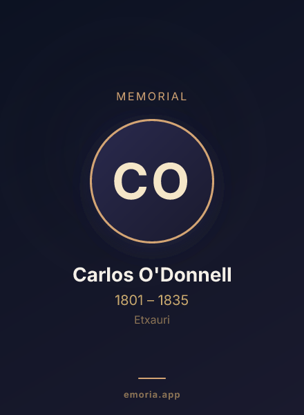 Memorial portrait of Carlos O'Donnell
