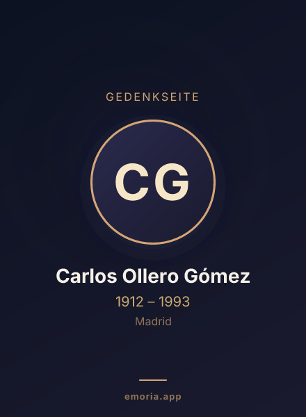 Gedenkportrait von Carlos Ollero Gómez