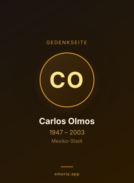 Gedenkportrait von Carlos Olmos