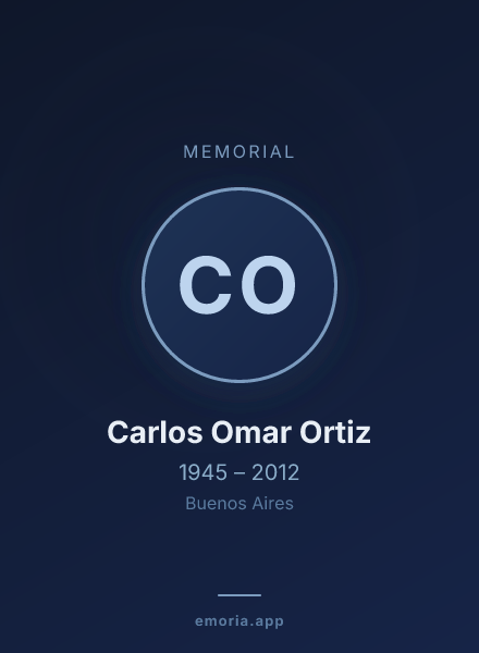 Memorial portrait of Carlos Omar Ortiz