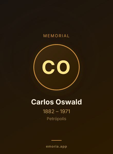 Memorial portrait of Carlos Oswald