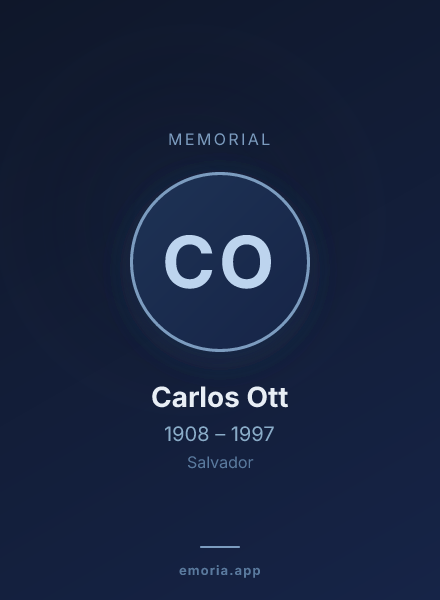Memorial portrait of Carlos Ott