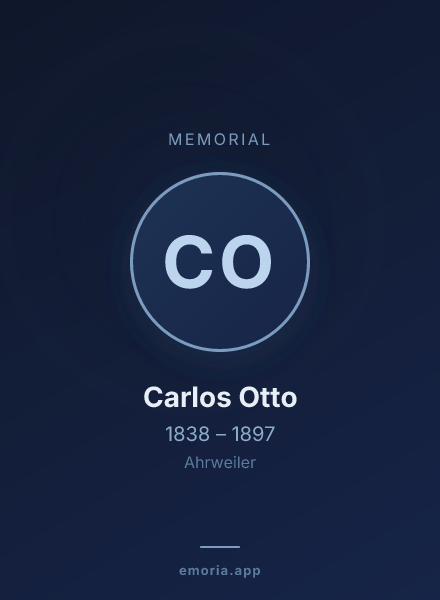 Memorial portrait of Carlos Otto
