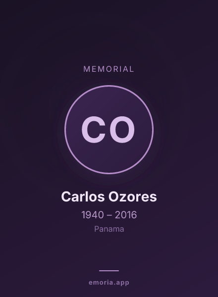Memorial portrait of Carlos Ozores