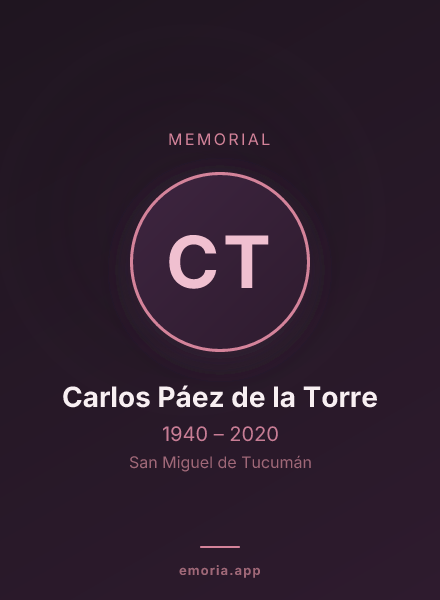 Memorial portrait of Carlos Páez de la Torre