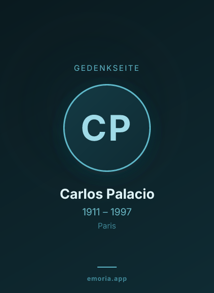 Gedenkportrait von Carlos Palacio