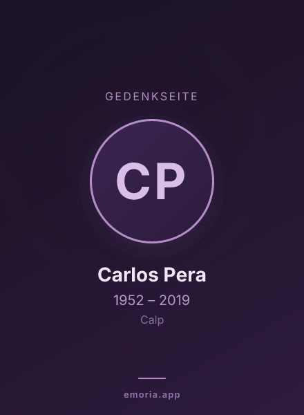 Gedenkportrait von Carlos Pera