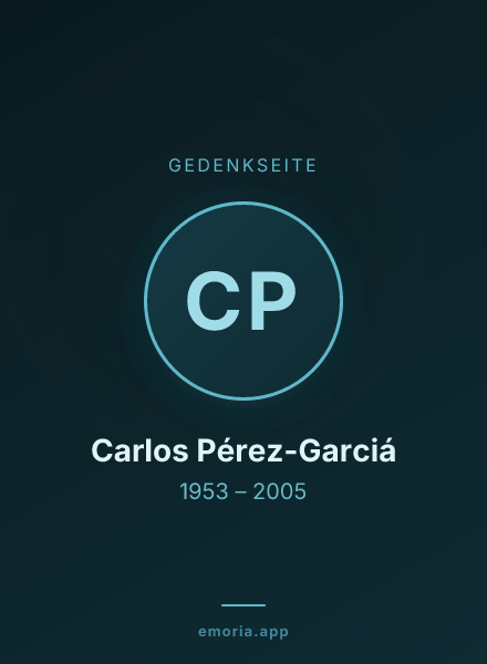 Gedenkportrait von Carlos Pérez-Garciá
