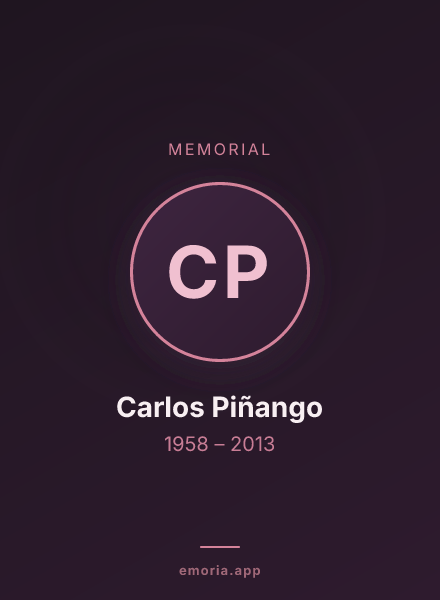 Memorial portrait of Carlos Piñango