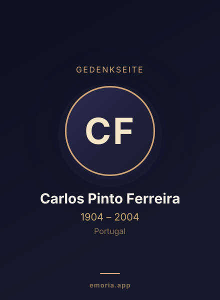 Gedenkportrait von Carlos Pinto Ferreira